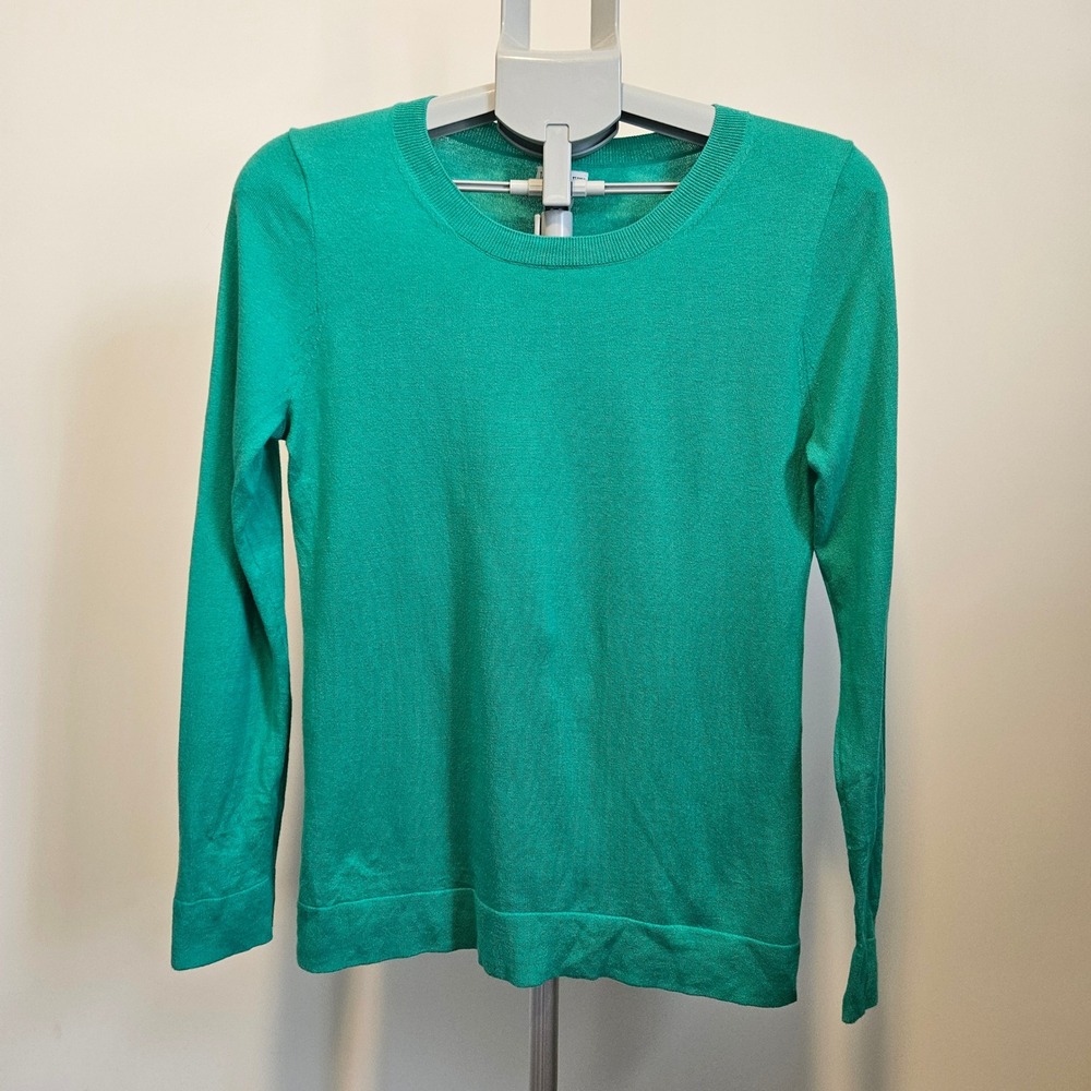 J. Crew Crewneck Sweater Womens XS Cotton Knit Preppy Minimalist Solid Old Money
